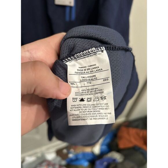 Dallas Mavericks XXL 2XLT Tall 1/2 Zip Pullover Blue Nike - Picture 5 of 6